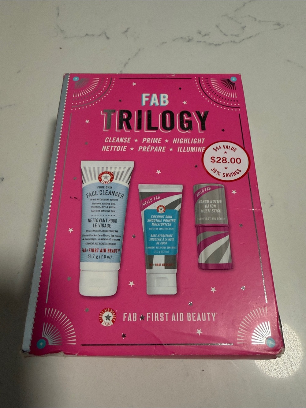First Aid Beauty Trilogy Skincare Set - Hot Pink